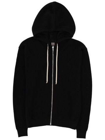 rick owens zipper hooded shirt