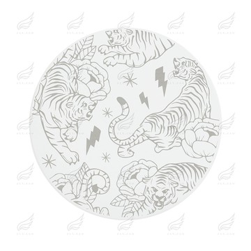 精緻時尚陶瓷吸水杯墊(兇猛群虎)杯墊 陶瓷杯墊 吸水杯墊 可吸水 送禮小物 婚禮小物 企業送禮 紀念品