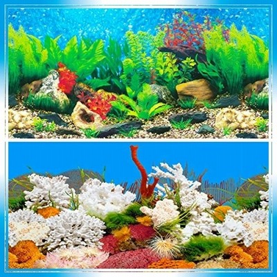 水槽 魚タンク バックスクリーン 両面印刷 背景 水族館ポスター 水槽の飾り B 60x40cm 通販 Lineポイント最大get Lineショッピング