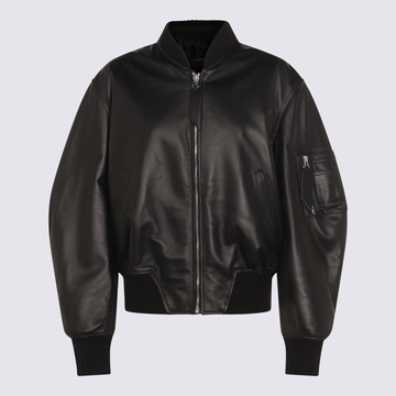The Attico Black Leather Jacket