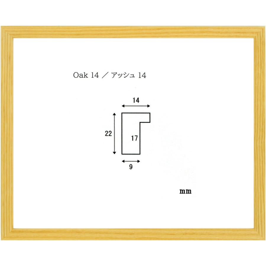 水彩用額縁 木製フレーム オーク14 サイズF10号-