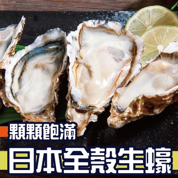 【鮮綠生活】日本全殼生蠔(5顆) 每顆約10CM