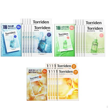 Torriden 面膜 10片(玻尿酸補水/積雪草舒緩/維他命C亮白)