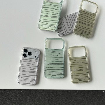 【隔日到貨】韓系INS不規則線條手機殼 iPhone 18 17 16 15 14 13 Pro Max 全包防摔保護殼