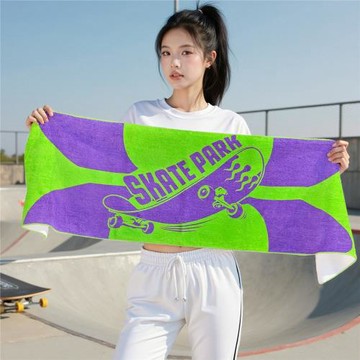 純棉超強吸水止汗速干毛巾馬拉松應援毛巾戶外吸汗運動毛巾定制