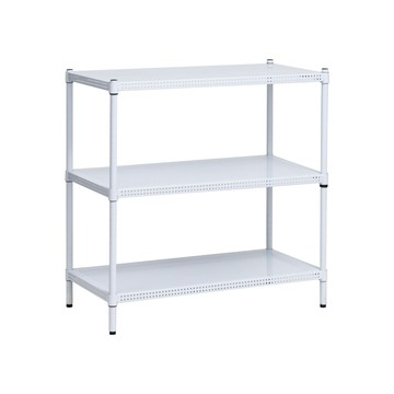 【Amos】90cm三層超穩耐重鐵力士置物架/收納層架白色