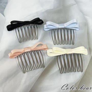 【卡樂熊】公主頭雙層蝶結碎髮整理造型髮插/髮梳