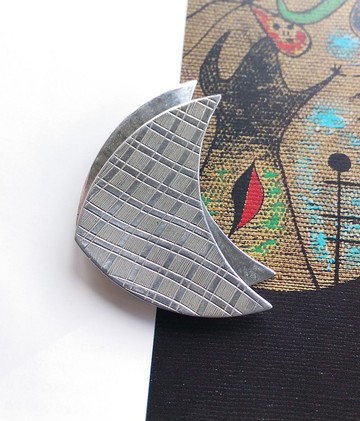 Vintage Jewelry 西洋古董飾品 EMMONS 太空感 銀色調 別針