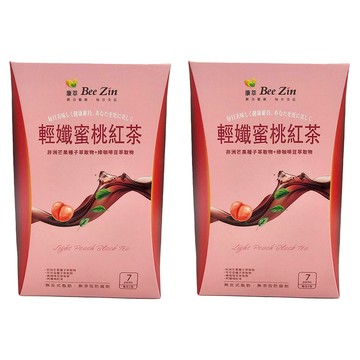 Bee Zin 康萃 輕孅蜜桃紅茶 綠咖啡豆萃取  12g  7包  2盒