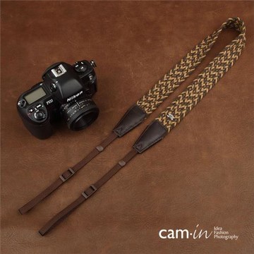cam-in 編織系列專業時尚相機背帶 通用接口 cam8781