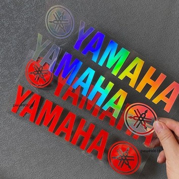 【臺灣出貨】摩托車反光貼標適用雅馬哈Yamaha Logo裝飾鐳射激光貼紙 電動車貼