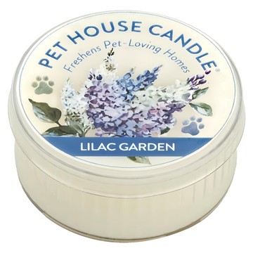 PET HOUSE 室內除臭寵物香氛蠟燭 紫丁香花園 無添加色素 石蠟 石油 連續使用時間長達12小時  60g  1罐