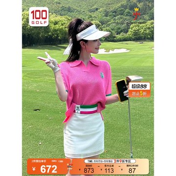 Castelbajac（C牌）高爾夫女裝短袖T恤夏季時尚針織翻領Polo衫