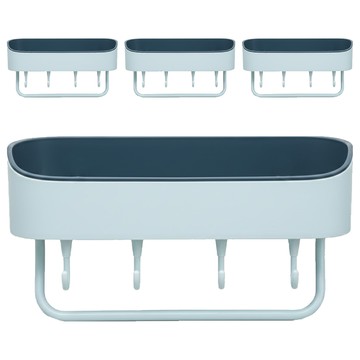 Couselect 瀝水收納置物架  4個  綠藍色