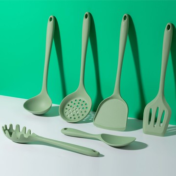鍋鏟套裝 工之本不粘鍋專用硅膠鏟耐高溫家用炒菜鏟子鍋鏟廚具套裝湯勺炒勺【MJ10256】