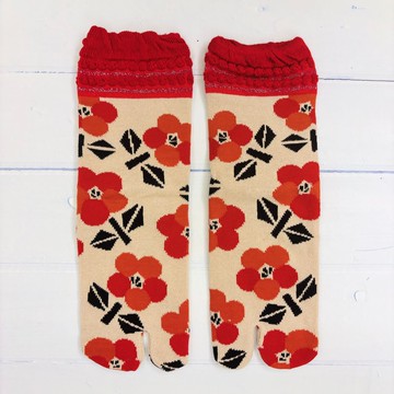 足袋襪 兩趾襪(萬樁)澎澎款-日本文化足袋短襪23~25cm