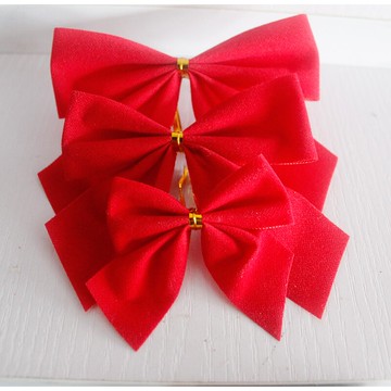 圣誕節裝飾品中秋禮物盒紅色緞帶蝴蝶結圣誕樹花環藤條元旦小布結