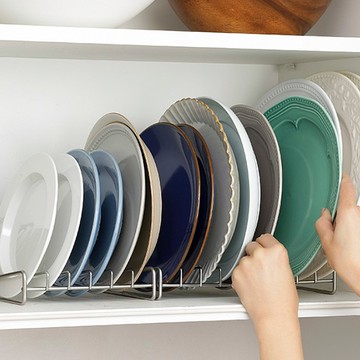 家事問屋日本製304不鏽鋼餐盤瀝水收納架 (26cm)