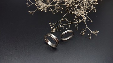 【客製化禮物】純銀 凹面戒指【相守】