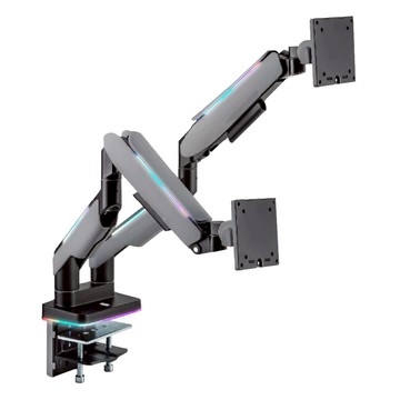 HAPPY TECH 快樂科技 鋁合金電競螢幕支架 燈光RGB T95-C02L 35吋 超高承重20kg  黑色  1個