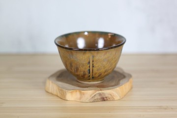 【送禮好物】80ml 怪色 天目釉 葵口茶杯 鶯歌名家葉敏祥作品