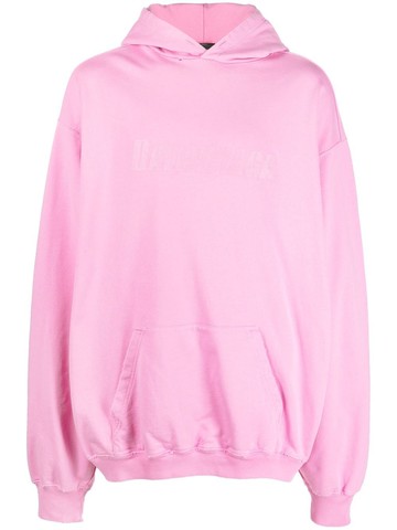 Balenciaga - Destroyed cotton hoodie - men - Cotton - XL - Pink
