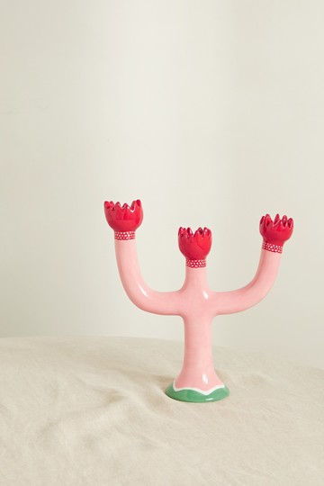 Laetitia Rouget - Tulip Ceramic Candle Holder - Pink - one size