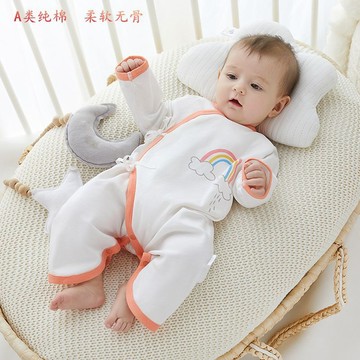 🔥熱銷新品🔥2件裝新生兒純棉哈衣 嬰兒衣服 初生和尚服 寶寶睡衣 爬爬服 空調服 家居服 新生兒涼感長袖睡衣