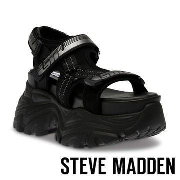 STEVE MADDEN-VENGEFUL 厚底休閒涼鞋-黑色
