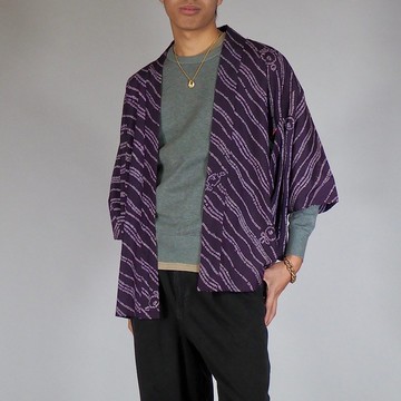 【日本製造】70年代復古日式羽織、紫色羽織、吉祥圖案、禮物