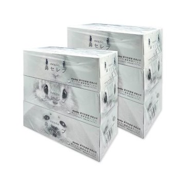 (2組6盒超值組)日本Nepia王子-鼻貴族濃厚滋潤超柔軟雙層抽取式衛生紙200抽x3盒/組(妮飄家庭號如廁紙巾,擤鼻涕面紙,無螢光劑擦拭巾,花粉季遠離紅鼻子)