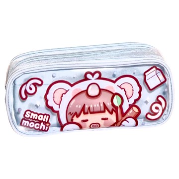 BEST 小麻糬動物系列筆袋 - 透明TPU材質  防水耐髒耐磨  瞌睡考拉  1個