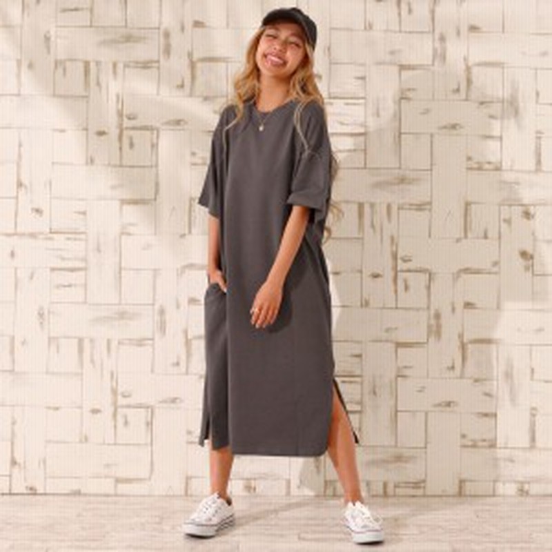 55 Off Anap Mimpi アナップミンピ ユッタリシルエットコットンtシャツワンピース レディース 春夏 ワンピース ロングワンピ ダーク 通販 Lineポイント最大1 0 Get Lineショッピング
