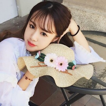 草帽防曬遮陽帽-時尚精美波浪大帽簷母親節情人節生日禮物女帽子5色73rp47【獨家進口】【米蘭精品】