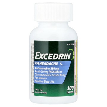 Excedrin, PM Headache，100 囊片