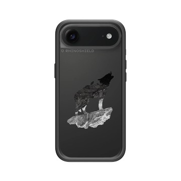 iPhone Air Mod NX -邊框背蓋組合 (相機按鈕) 黑 - Animal Silhouette / 動物剪影 - 狼嚎