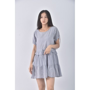 (S) ps company質感棉質圓領藍色洋裝二手衣