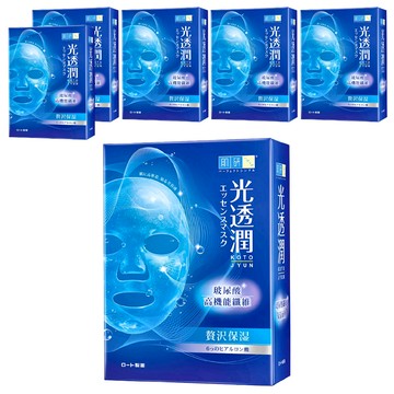 HADALABO 肌研 台灣公司貨 光透潤玻尿酸纖維保濕面膜 28ml  6片  6盒