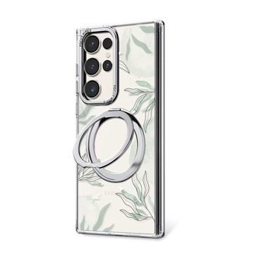 APBS Samsung S26/S25/S24/S23/A57系列 360旋轉磁吸立架手機殼-青草香