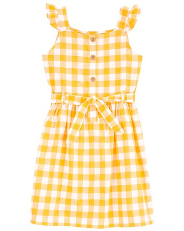 Kid Gingham Belt Dress
