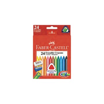 Faber-Castell 輝柏 三角擦擦蠟筆24色/盒 122624【APP滿額下單10%點數(單一帳號最高5000點)】1/31止
