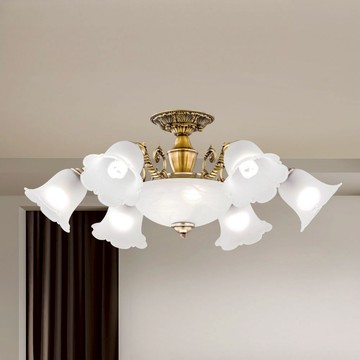 銅製半吸頂六燈 B140-64-73432