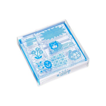 【KING JIM】HITOTOKI 冰塊水晶印章 SET 點陣