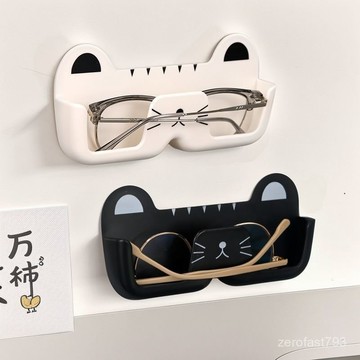 優選好物✨壁掛貓咪眼鏡收納床頭浴室太陽鏡墨鏡陳列道具可愛眼鏡框眼鏡盒