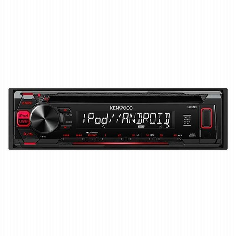 Kenwood 1dinオーディオデッキ Cd Aux Usb U310r カー用品 車用 車載用品 カーオーディオデッキ 通販 Lineポイント最大0 5 Get Lineショッピング