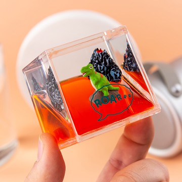 恐龍火山創意擺件 個性書桌客廳臥室裝飾品 生日禮物