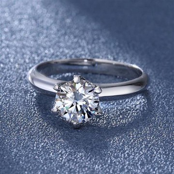 現貨+預購 頂級莫桑鑽石戒指925純銀戒指婚戒女鑽戒子求婚戒情人節禮物-5克拉六爪戒74lp30【獨家進口】【米蘭精品】