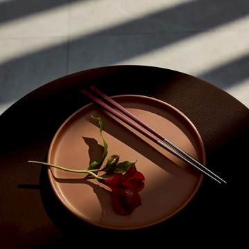 健康於筷 台灣製 不鏽鋼筷 一雙入 紅 (長款24.2cm)