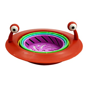 彩虹小怪獸 廚房伸縮水槽過濾提籃  1個