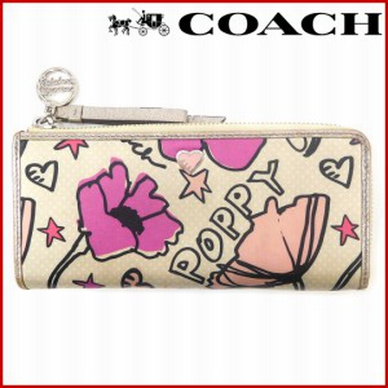 コーチ 財布 Coach 長財布 ラウンドファスナー財布 ポピー ベージュ系 激安 即納 中古 X93 通販 Lineポイント最大1 0 Get Lineショッピング